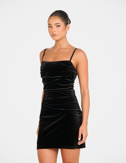 Anona Velvet Mini Dress